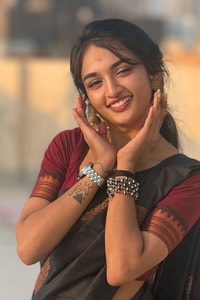 Charcoal Black Banarasi Soft Silk Saree with Copper Zari Motifs and Woven Copper Border  in Surat