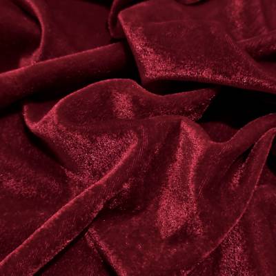 Cherry Red Viscose Velvet Fabric 6.45 Meter (XL) Manufacturers in Dharmavaram