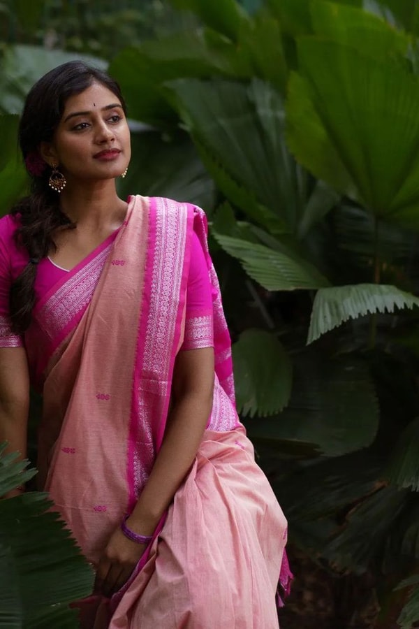 Contrast Border Banarasi Soft Silk Saree with Zari Buttis in Five Two-Tone Combinations  in Surat