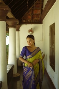 Contrast Border Banarasi Soft Silk Saree with Zari Buttis in Five Two-Tone Combinations  in Surat