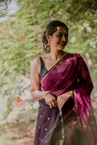 Contrast Border Banarasi Soft Silk Saree with Zari Buttis in Nine Bold Colour Pairs  in Surat