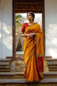 Contrast Border Banarasi Soft Silk Saree with Zari Buttis in Nine Bold Colour Pairs  in Surat