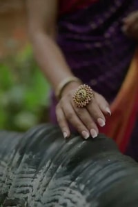 Contrast Pallu Banarasi Soft Silk Saree with Zari Buttis in Purple, Rani Pink and Green  in Surat video 2