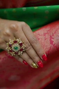 Contrast Pallu Banarasi Soft Silk Saree with Zari Buttis in Purple, Rani Pink and Green  in Surat video 3