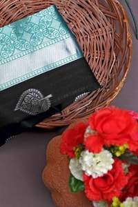 Contrast Pallu Banarasi Soft Silk Saree with Zari Leaf Buttis in Four Two-Tone Colourways  in Surat