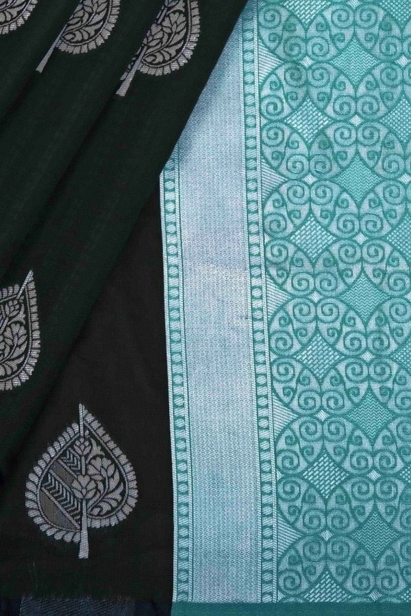 Contrast Pallu Banarasi Soft Silk Saree with Zari Leaf Buttis in Four Two-Tone Colourways  in Surat