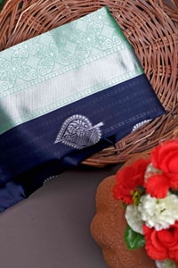 Contrast Pallu Banarasi Soft Silk Saree with Zari Leaf Buttis in Four Two-Tone Colourways  in Surat
