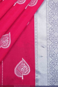 Contrast Pallu Banarasi Soft Silk Saree with Zari Leaf Buttis in Four Two-Tone Colourways  in Surat