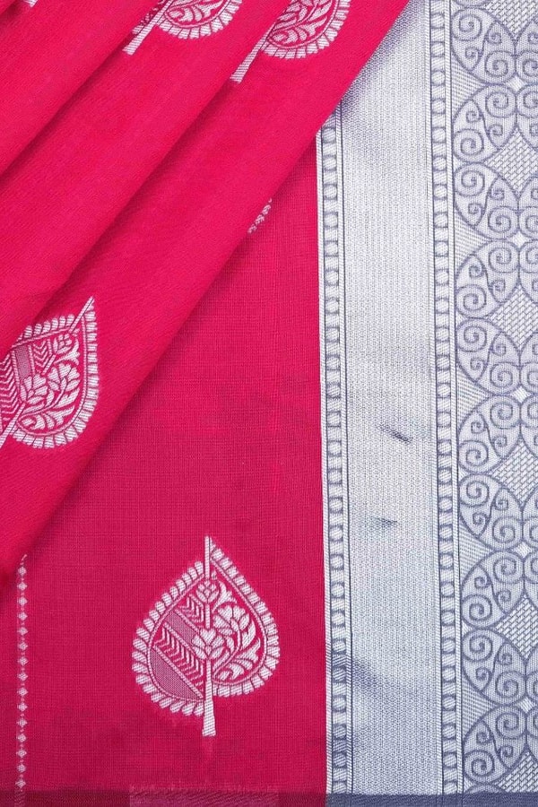 Contrast Pallu Banarasi Soft Silk Saree with Zari Leaf Buttis in Four Two-Tone Colourways  in Surat
