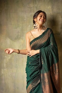 Copper Zari Border Banarasi Soft Silk Saree with Tasselled Pallu in Five Earthy Shades  in Surat