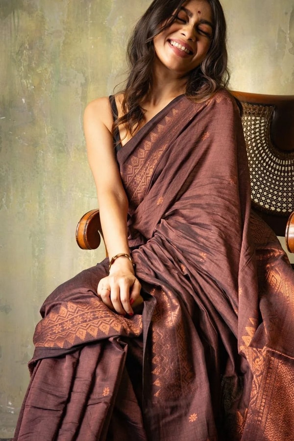 Copper Zari Border Banarasi Soft Silk Saree with Tasselled Pallu in Five Earthy Shades  in Surat