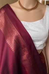 Copper Zari Brocade Banarasi Soft Silk Saree with Medallion Motif Pallu in Five Rich Shades  in Surat