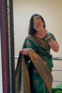 Copper Zari Brocade Banarasi Soft Silk Saree with Medallion Motif Pallu in Five Rich Shades  in Surat video 1