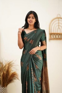 Copper Zari Checks Banarasi Soft Silk Saree in Blue, Coffee, Green, Rama and Wine  in Surat
