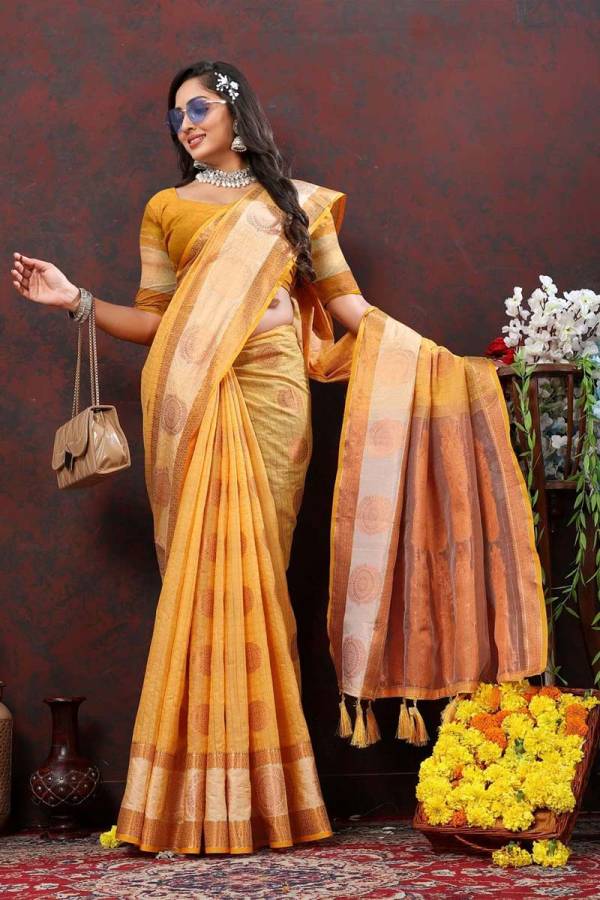 Copper Zari Weave Soft Cotton Silk Saree Timeless Elegance and Opulence  in Surat