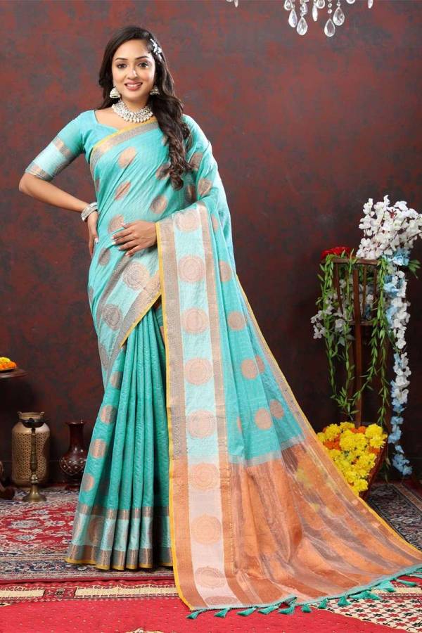 Copper Zari Weave Soft Cotton Silk Saree Timeless Elegance and Opulence  in Surat