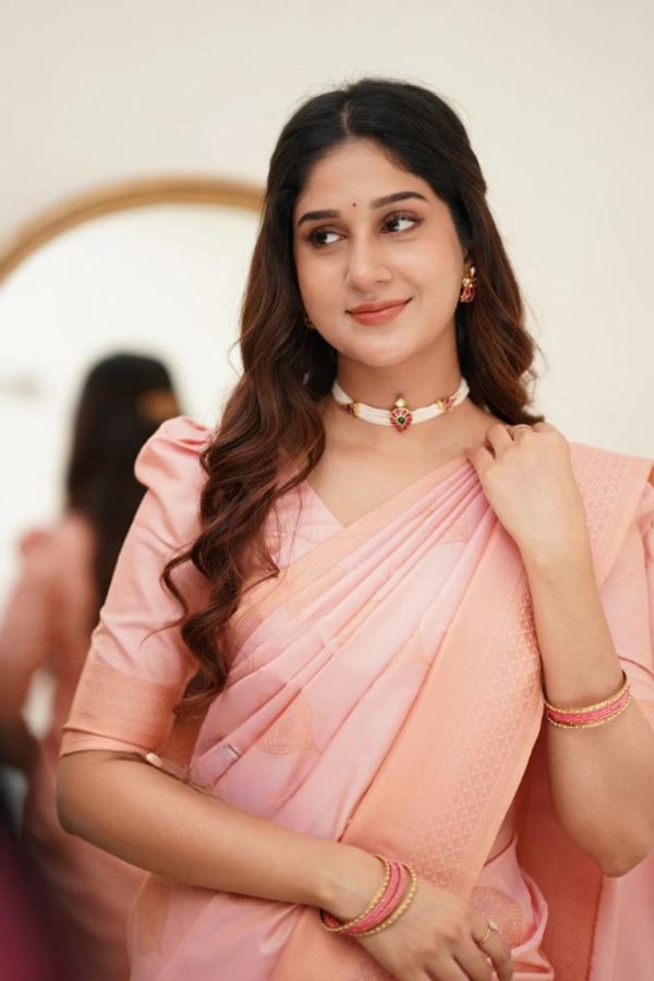 Copper Zari Weaving Banarasi Soft Silk Saree with Grand Pallu in Four Soft Pastel Shades  in Surat