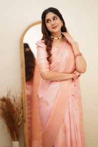 Copper Zari Weaving Banarasi Soft Silk Saree with Grand Pallu in Four Soft Pastel Shades  in Surat
