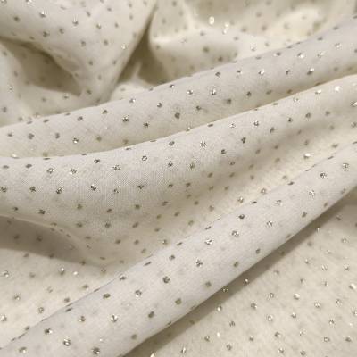 Cream Sparkle Georgette Fabric 3 Meter Manufacturers in Surat