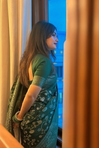 Dark Green Banarasi Soft Silk Saree with All-Over Silver Zari Floral Jaal  in Surat
