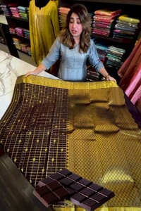 Dark Maroon Banarasi Soft Silk Saree with Fine Zari Checks and Lemon Gold Pallu  in Surat