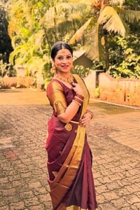 Deep Wine Banarasi Soft Silk Saree with Gold Zari Border, Small Buttis and Rich Pallu  in Surat