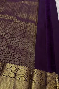 Deer Motif Banarasi Soft Silk Saree with Gold Zari Border in Black, Blue, Red and Wine  in Surat