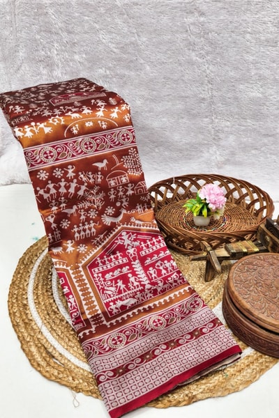 Dense Jaal Weave Banarasi Soft Silk Saree with Geometric Pallu in Four Rich Shades in Surat