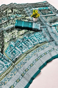 Dense Jaal Weave Banarasi Soft Silk Saree with Geometric Pallu in Four Rich Shades  in Surat
