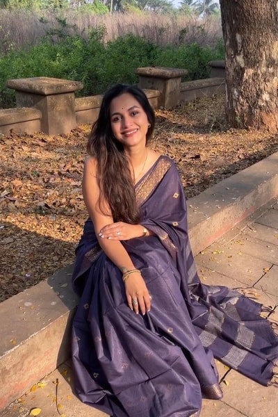 Dusty Lavender Banarasi Soft Silk Saree with Tonal Silver Zari Weave and Soft Sheen in Surat