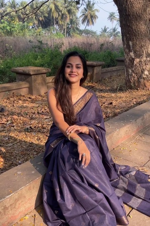 Dusty Lavender Banarasi Soft Silk Saree with Tonal Silver Zari Weave and Soft Sheen  in Surat