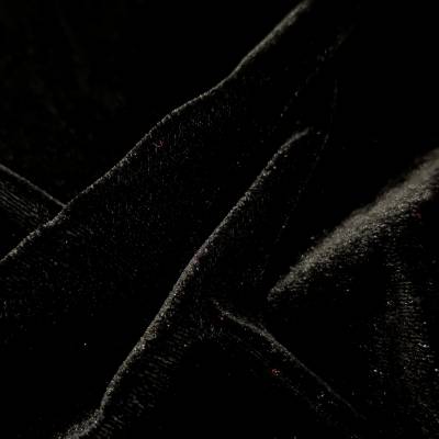 Elegant Black Plain Viscose Velvet Fabric 7.65 Meter in Surat