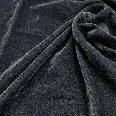 Elegant Grey Solid Velvet Fabric 0.80 Meter for Home Decor Manufacturers in Kabirdham