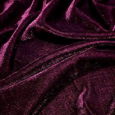 Elegant Wine Viscose Velvet Fabric 7.05 Meter in Surat