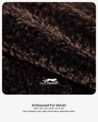 Embossed Fur Velvet Fabric GSM 180 to 250 Width 44 and 58 Inch for Coats Furniture Decorative  in Surat