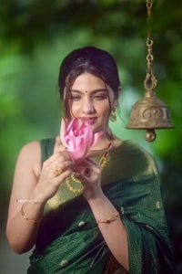 Emerald Green Banarasi Soft Silk Saree with Tiny Gold Zari Buttis and Shimmering Gold Pallu  in Surat