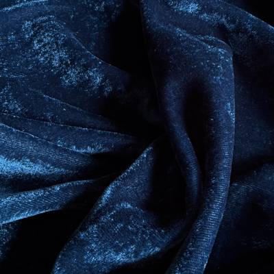 Exclusive Midnight Blue Soft Velvet Fabric 6.45 Meter (XL) in Surat