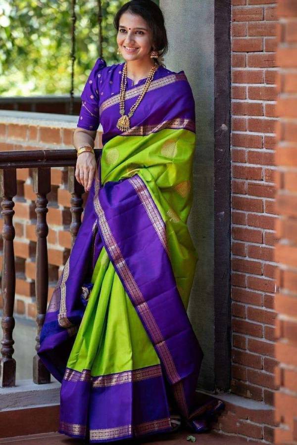 Exquisite Banarasi Soft Silk Saree Rich Pallu with Golden Zari Weaving  in Surat