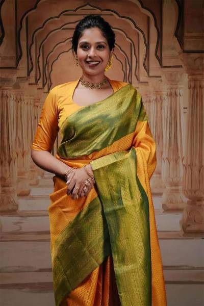 Exquisite Elegance Sarees Adorned with Heavy Brocade and Gold Zari Work in Surat