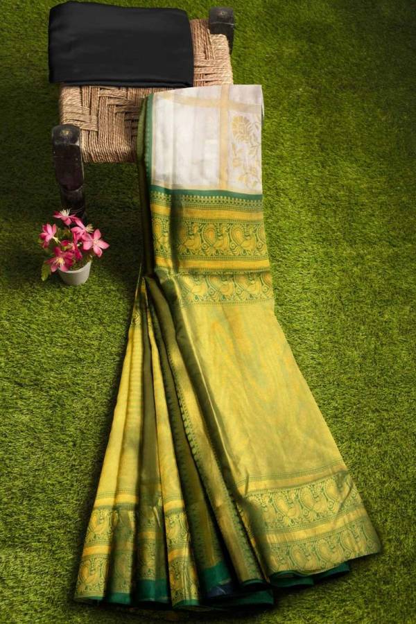 Exquisite Handcrafted Kanjivaram Saree with Intricate Zari Designs  in Surat