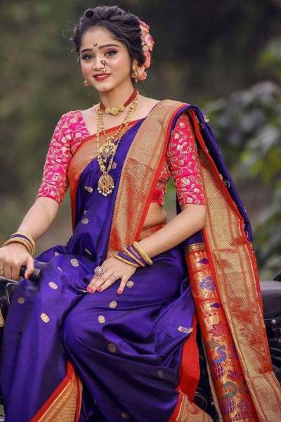 Exquisite Paithani Elegance in Heavy Pallu and Multi Color Threads in Surat