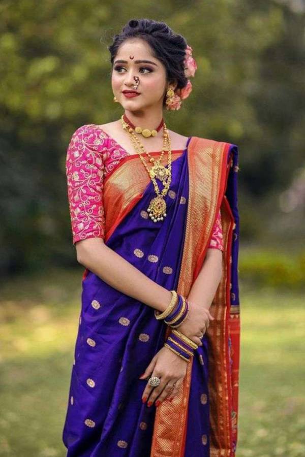 Exquisite Paithani Elegance in Heavy Pallu and Multi Color Threads  in Surat