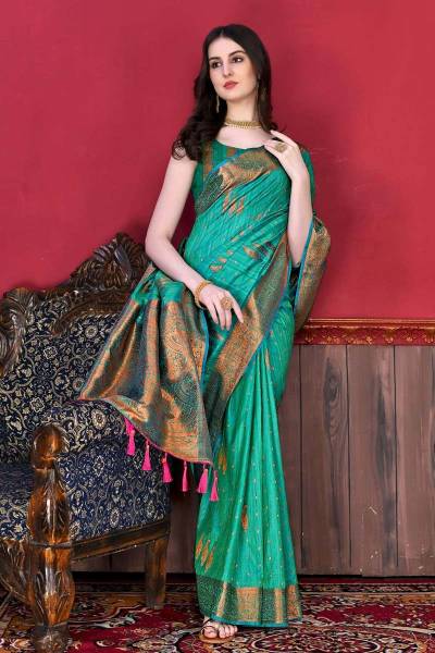Exquisite Premium Soft Silk Saree with Copper Zari Weaving in Surat