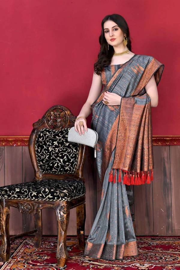 Exquisite Premium Soft Silk Saree with Copper Zari Weaving  in Surat