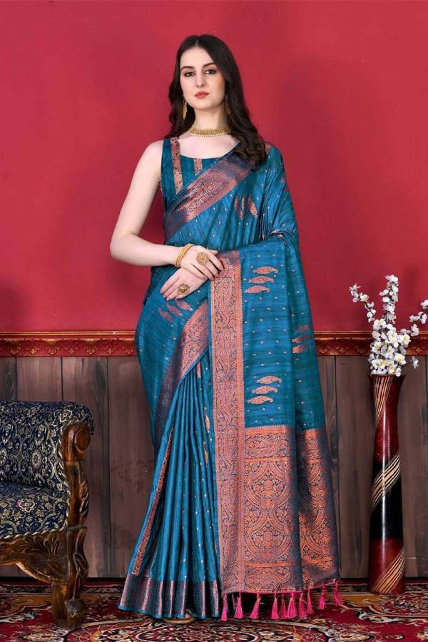 Exquisite Premium Soft Silk Saree with Copper Zari Weaving  in Surat
