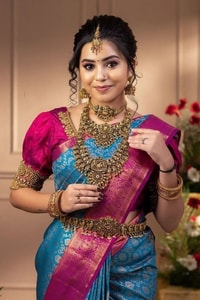 Firozi Blue Banarasi Soft Silk Saree with Rani Pink Zari Border and Contrast Pallu  in Surat