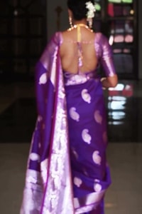 Five-Shade Banarasi Soft Silk Saree with Silver Zari Paisley Buttas and Woven Zari Pallu  in Surat video 1