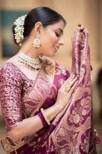 Floral Brocade Banarasi Soft Silk Saree with Gold Zari Weaving in Nine Colours  in Surat