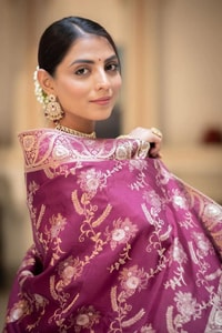 Floral Brocade Banarasi Soft Silk Saree with Gold Zari Weaving in Nine Colours  in Surat