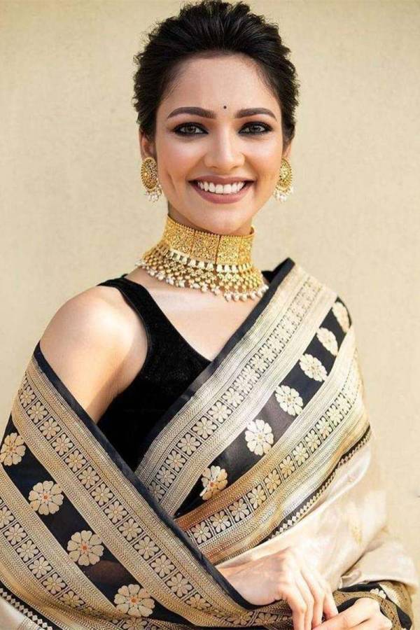 Floral Design Saree with Heavy Border Design and All Over Flower Pattern  in Surat
